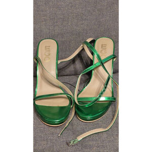 Women's Unbranded Green Strappy Heels Size 6